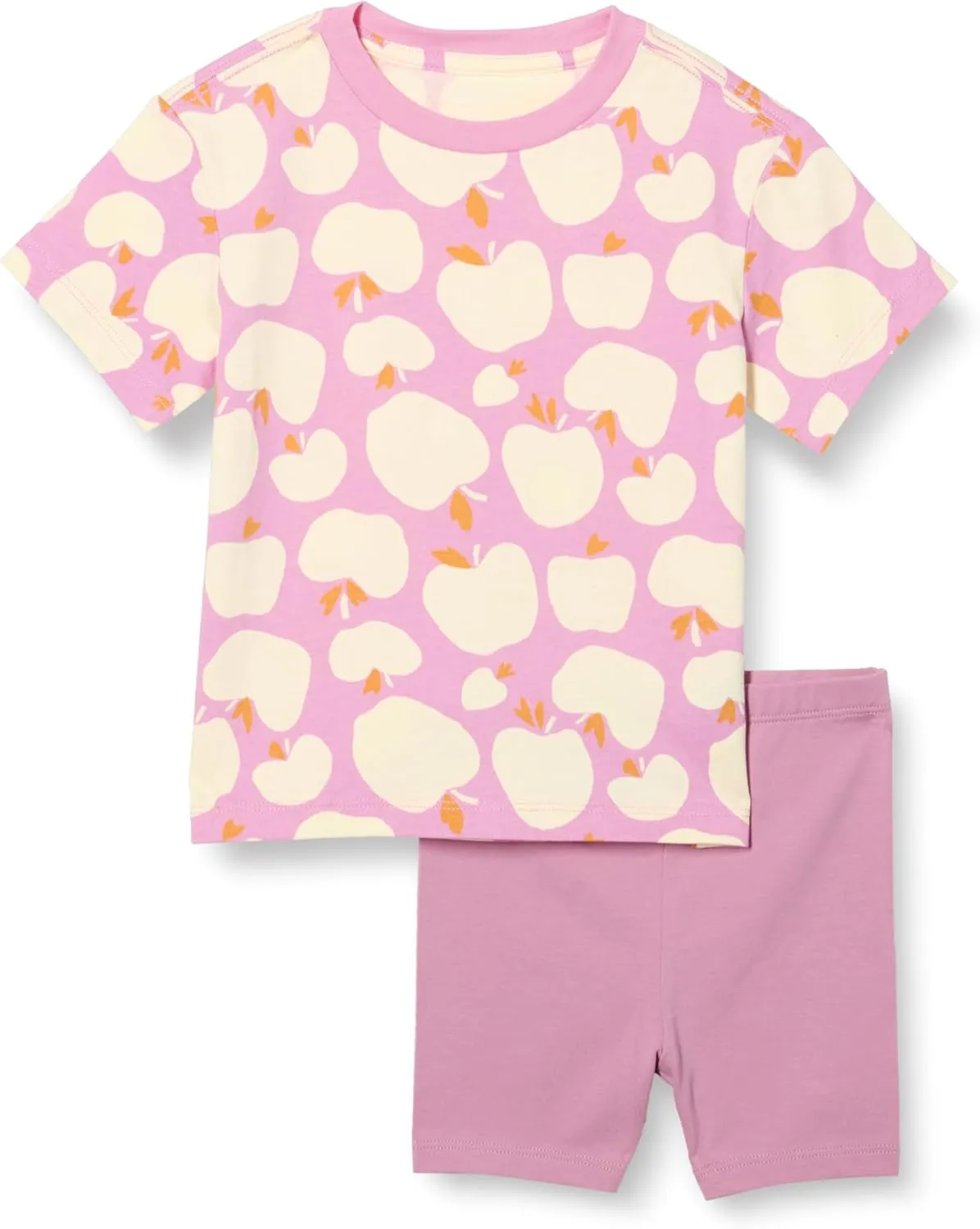 Amazon Essentials Girls and Toddlers' T-Shirt and Bike Short Set