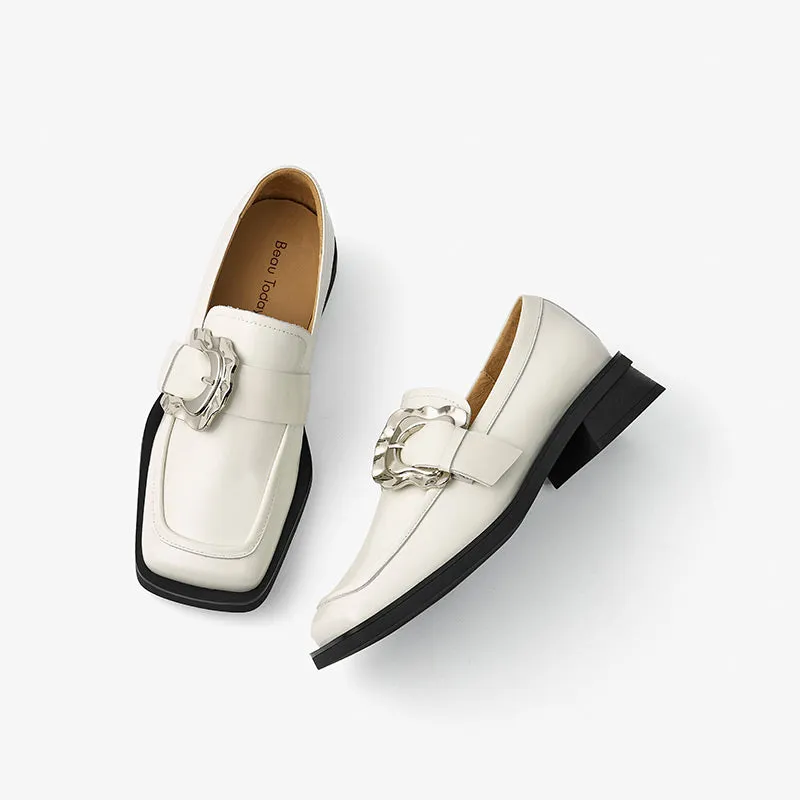 BeauToday Square-toe Loafers for Women