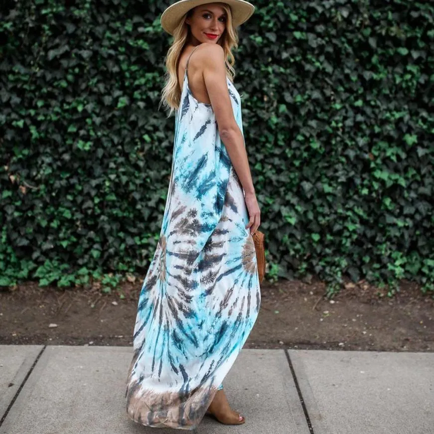 BerriesJam - Boho Printed Party Dress Beach Cami Sundress