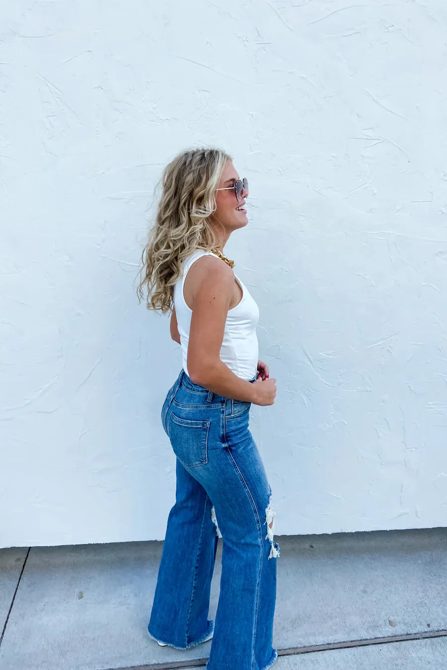 Blakeley Distress Jeans (Dark Wash)
