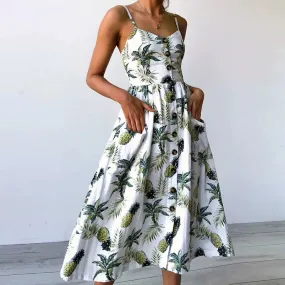 Boho Floral Mid Sundress