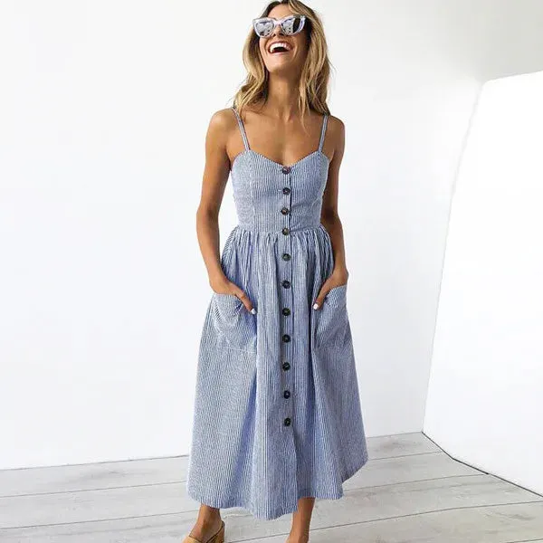 Boho Floral Mid Sundress