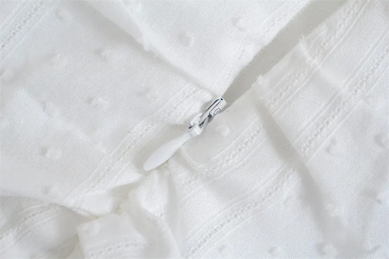 Boho Mini Dress Sundress, Vintage White Malia