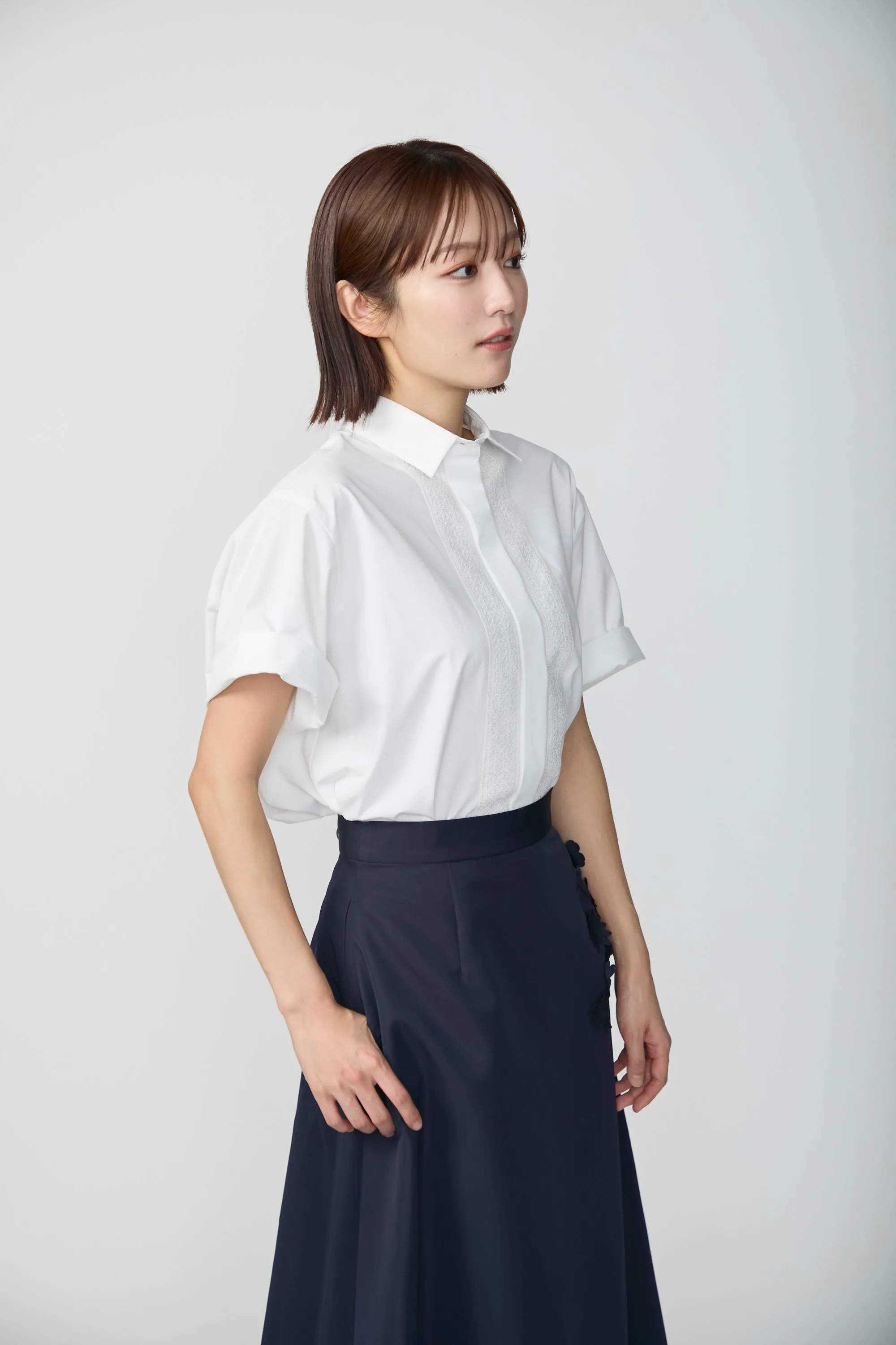 Casual date shirt(White)