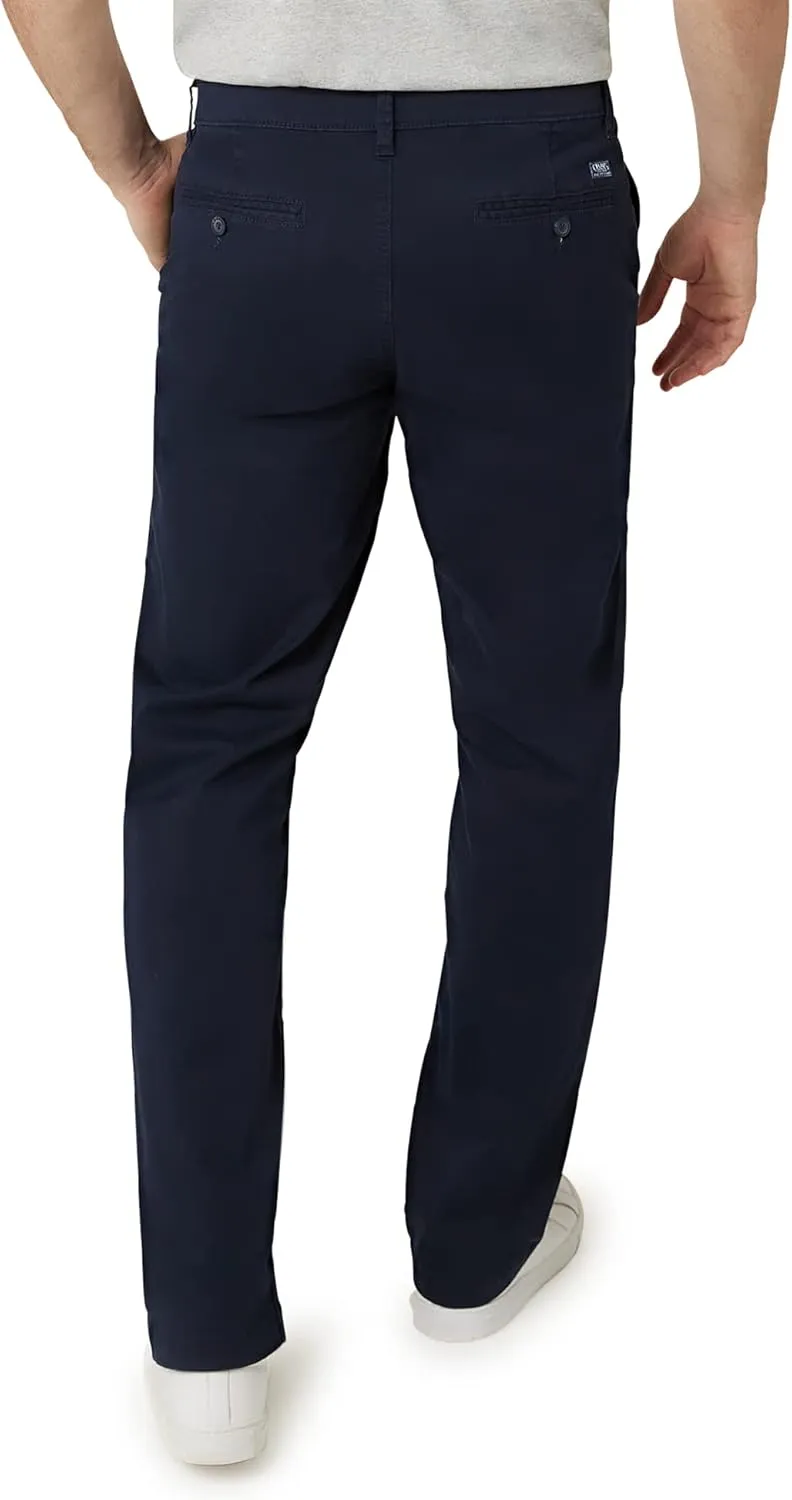 Chaps Men's Pants - Straight Fit 5-Pocket Comfort Stretch Chino Pants for Men - Men's Fashion Straight Leg Cotton Chinos