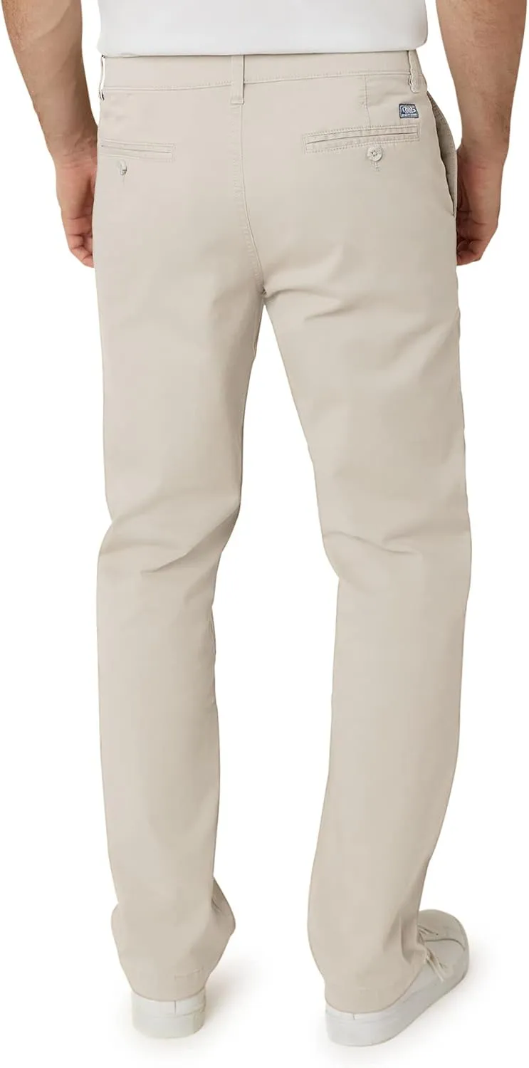 Chaps Men's Pants - Straight Fit 5-Pocket Comfort Stretch Chino Pants for Men - Men's Fashion Straight Leg Cotton Chinos