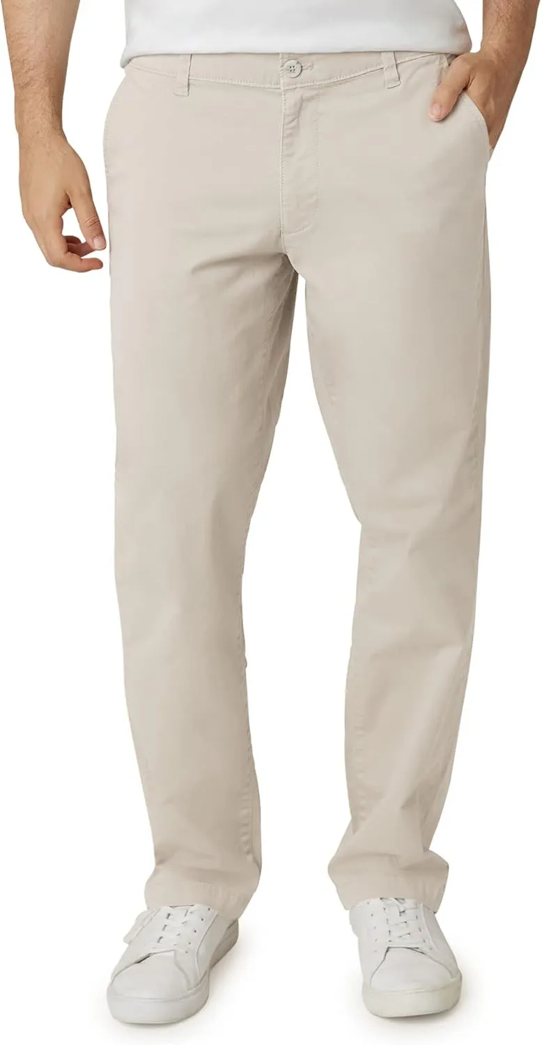 Chaps Men's Pants - Straight Fit 5-Pocket Comfort Stretch Chino Pants for Men - Men's Fashion Straight Leg Cotton Chinos