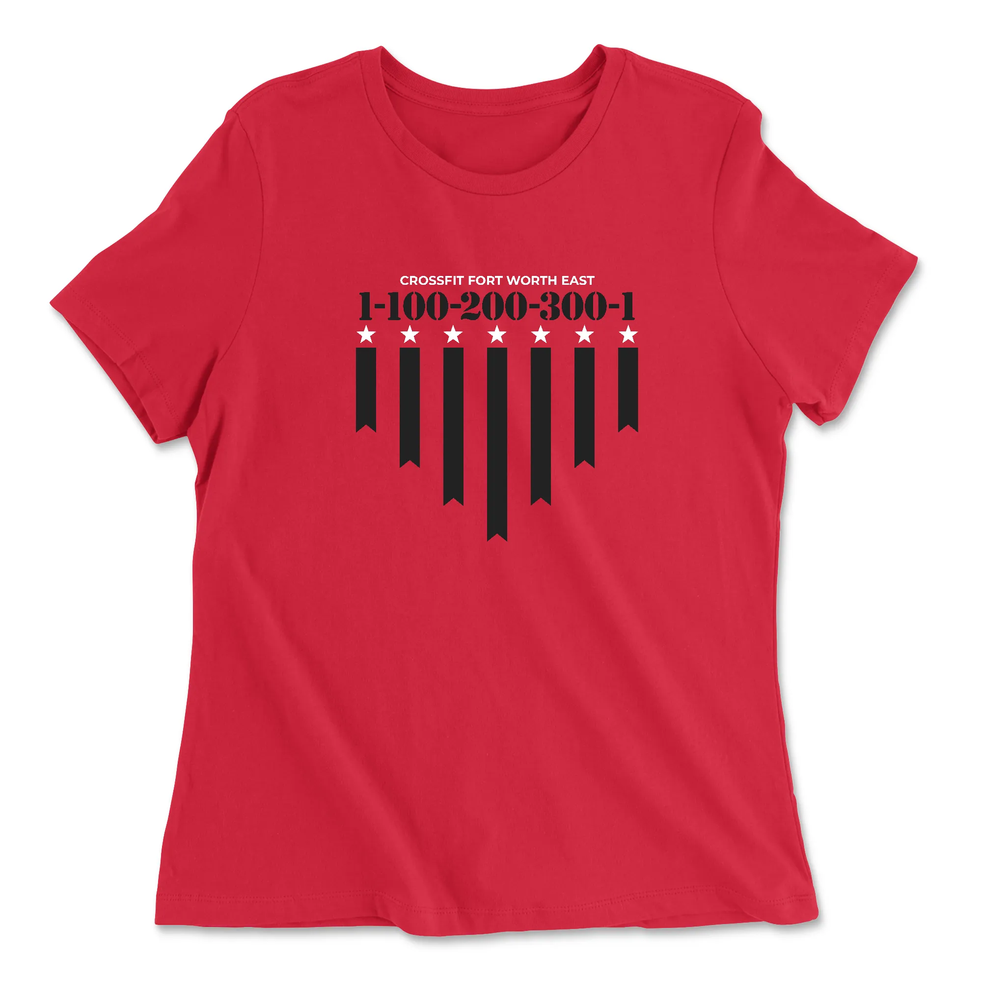 CrossFit Fort Worth East 1-100-200-300-1 Womens - Relaxed Jersey T-Shirt