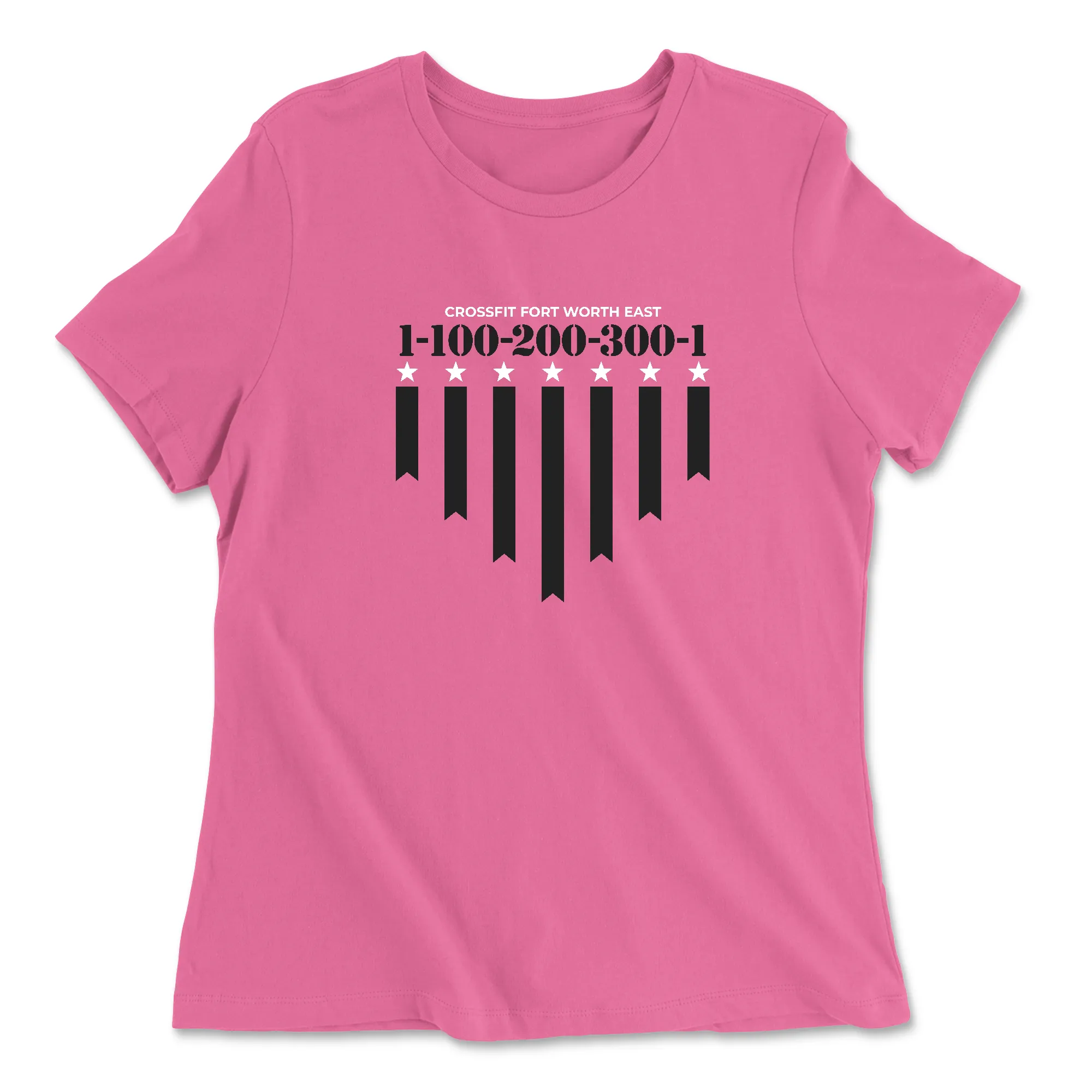 CrossFit Fort Worth East 1-100-200-300-1 Womens - Relaxed Jersey T-Shirt