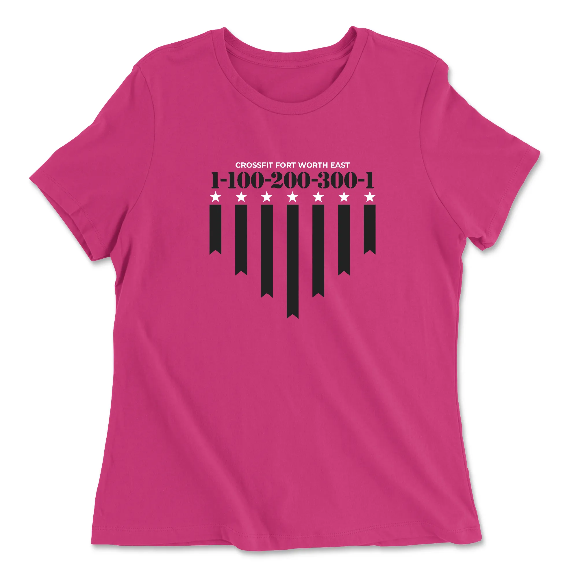 CrossFit Fort Worth East 1-100-200-300-1 Womens - Relaxed Jersey T-Shirt