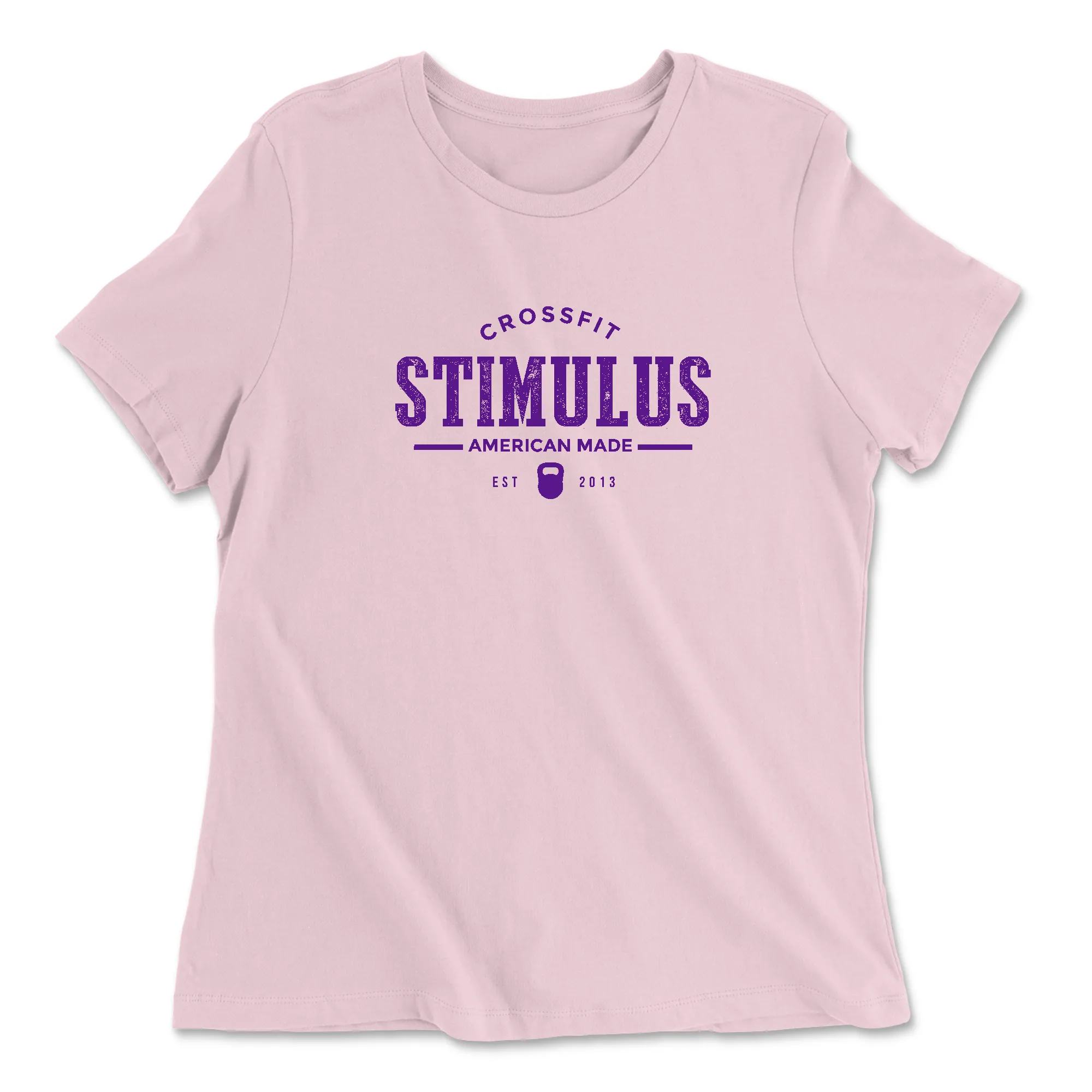 CrossFit Stimulus American Made Purple Womens - Relaxed Jersey T-Shirt
