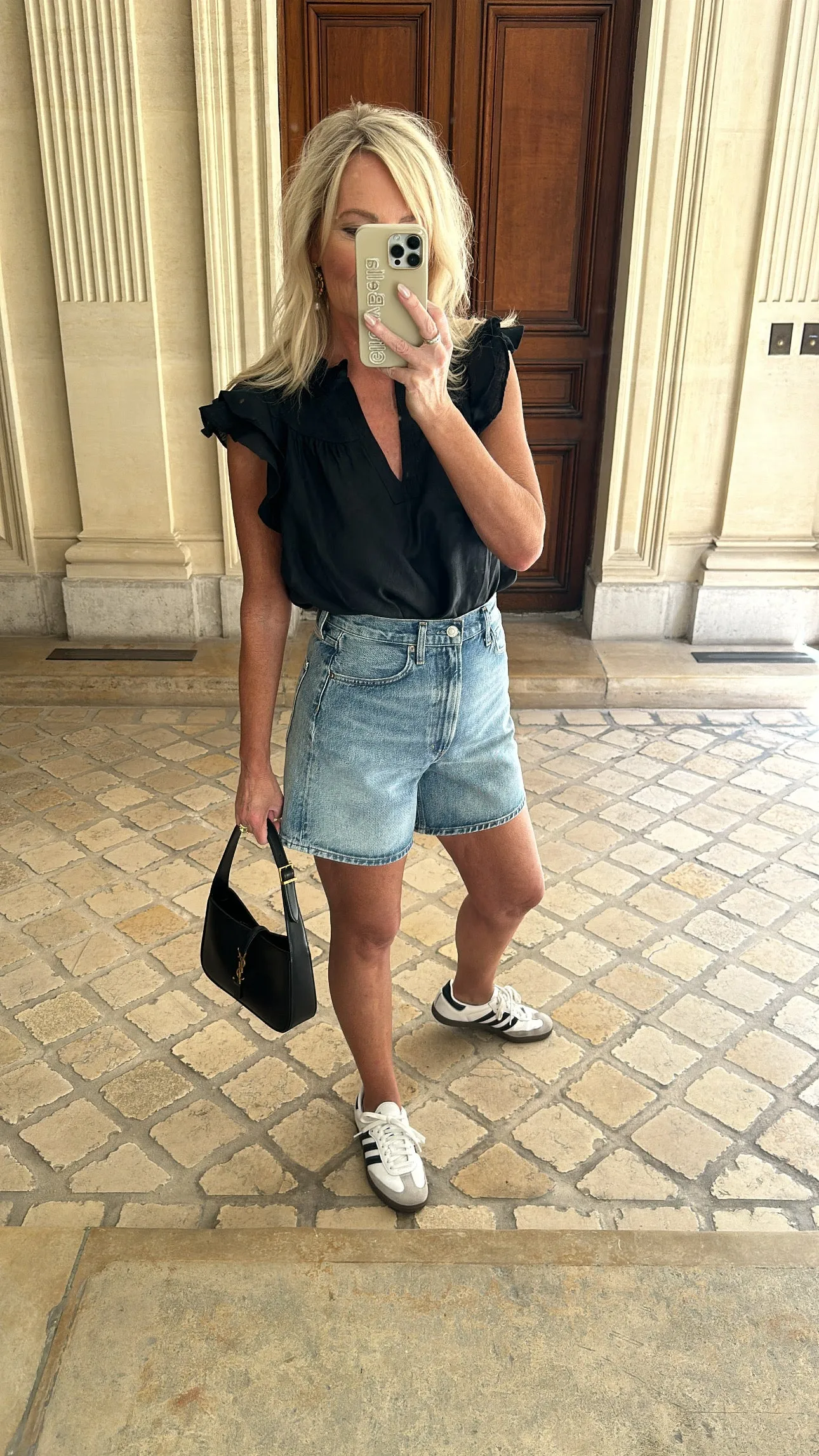 FINAL SALE!! Poppy Linen Blouse in Black