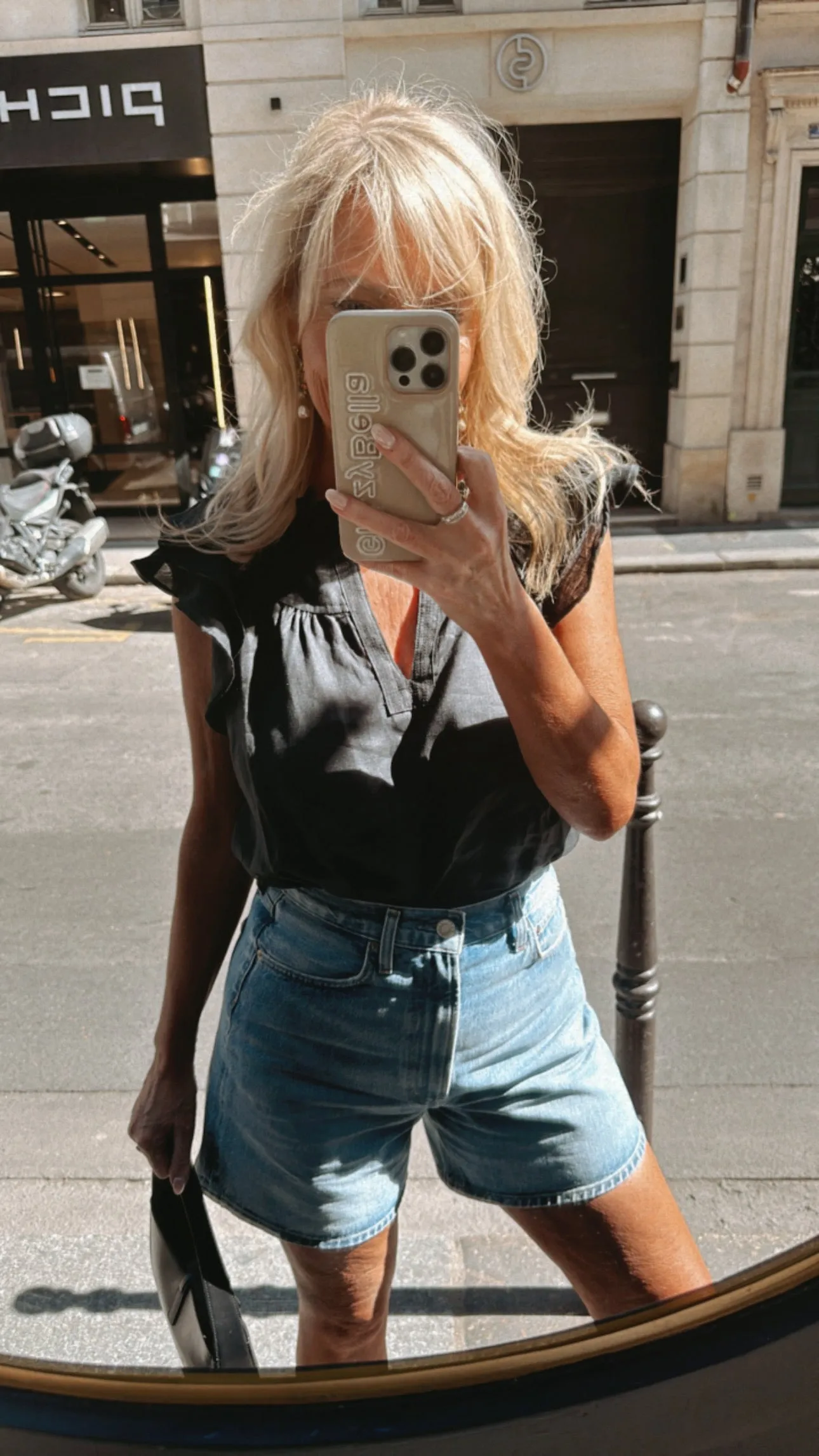 FINAL SALE!! Poppy Linen Blouse in Black