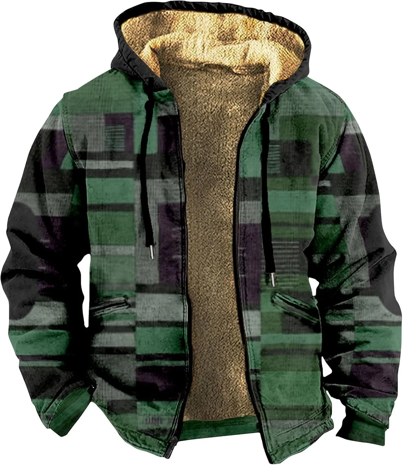 Gentle Casual Novelty Coats Long Sleeve Zipper Hooded Comfortable Fit Coat Outerwear Coats for Men