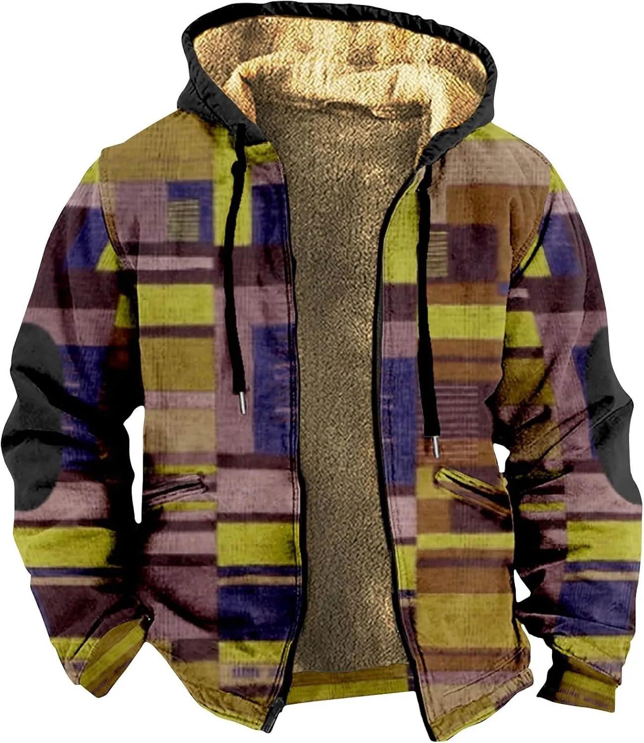Gentle Casual Novelty Coats Long Sleeve Zipper Hooded Comfortable Fit Coat Outerwear Coats for Men