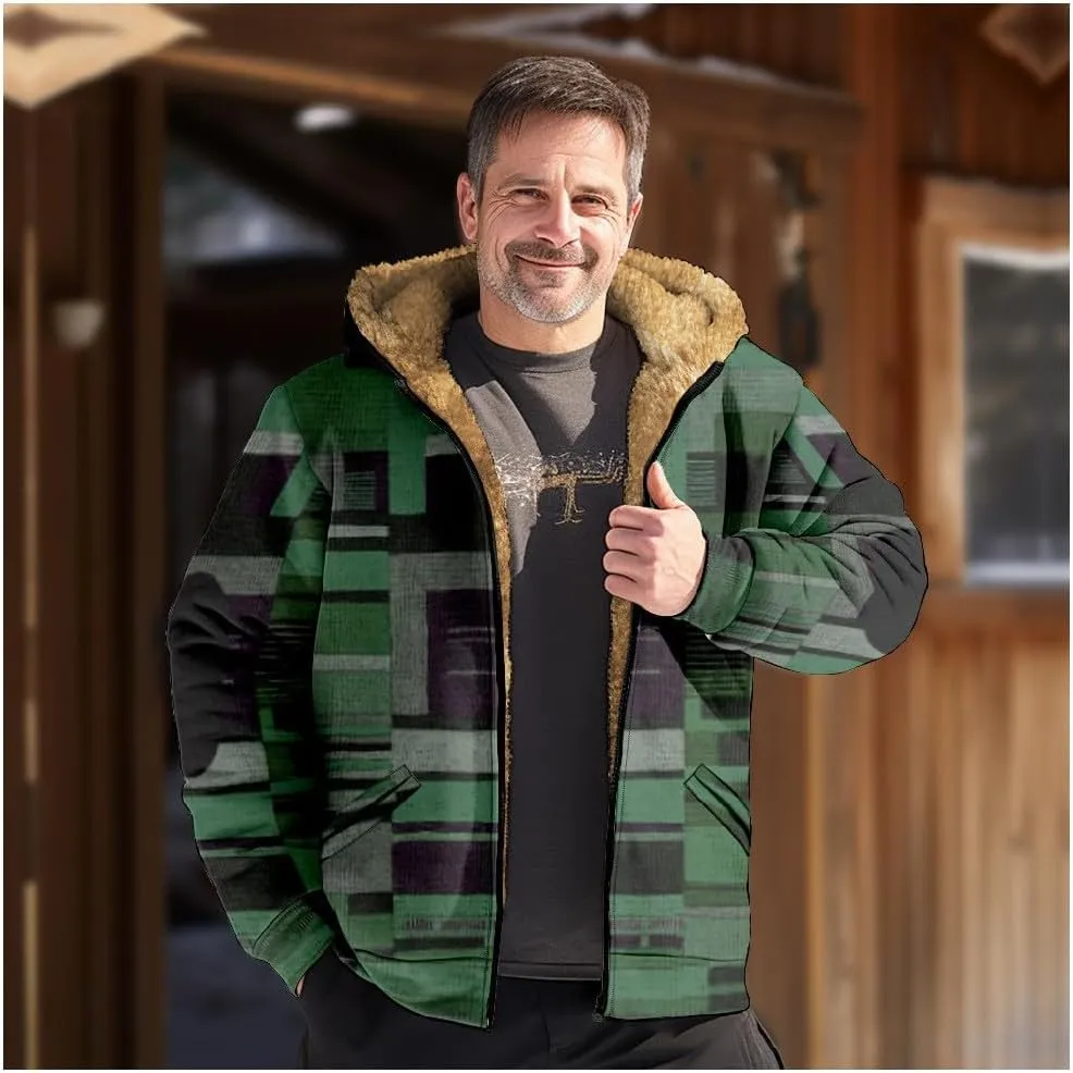 Gentle Casual Novelty Coats Long Sleeve Zipper Hooded Comfortable Fit Coat Outerwear Coats for Men