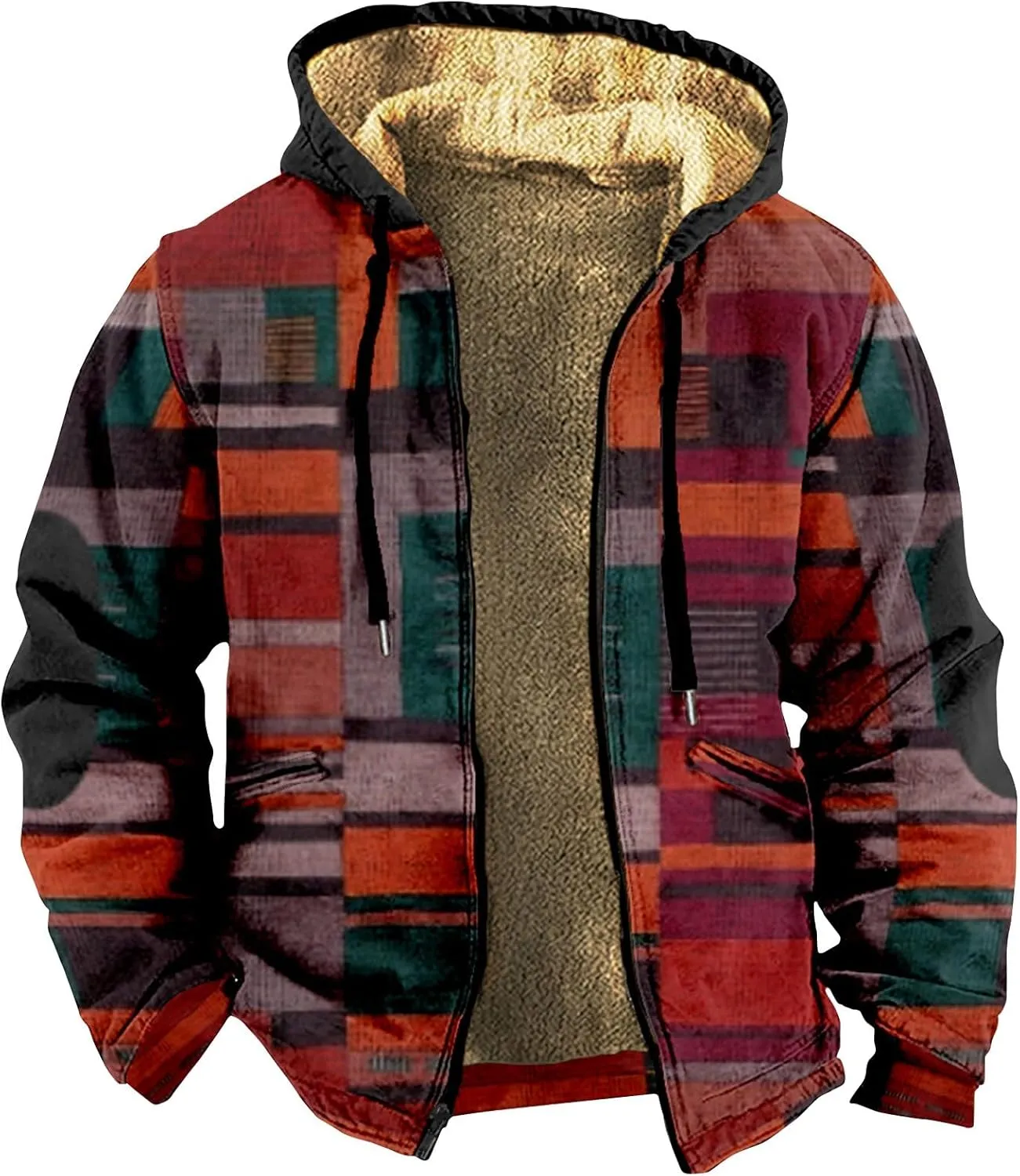 Gentle Casual Novelty Coats Long Sleeve Zipper Hooded Comfortable Fit Coat Outerwear Coats for Men