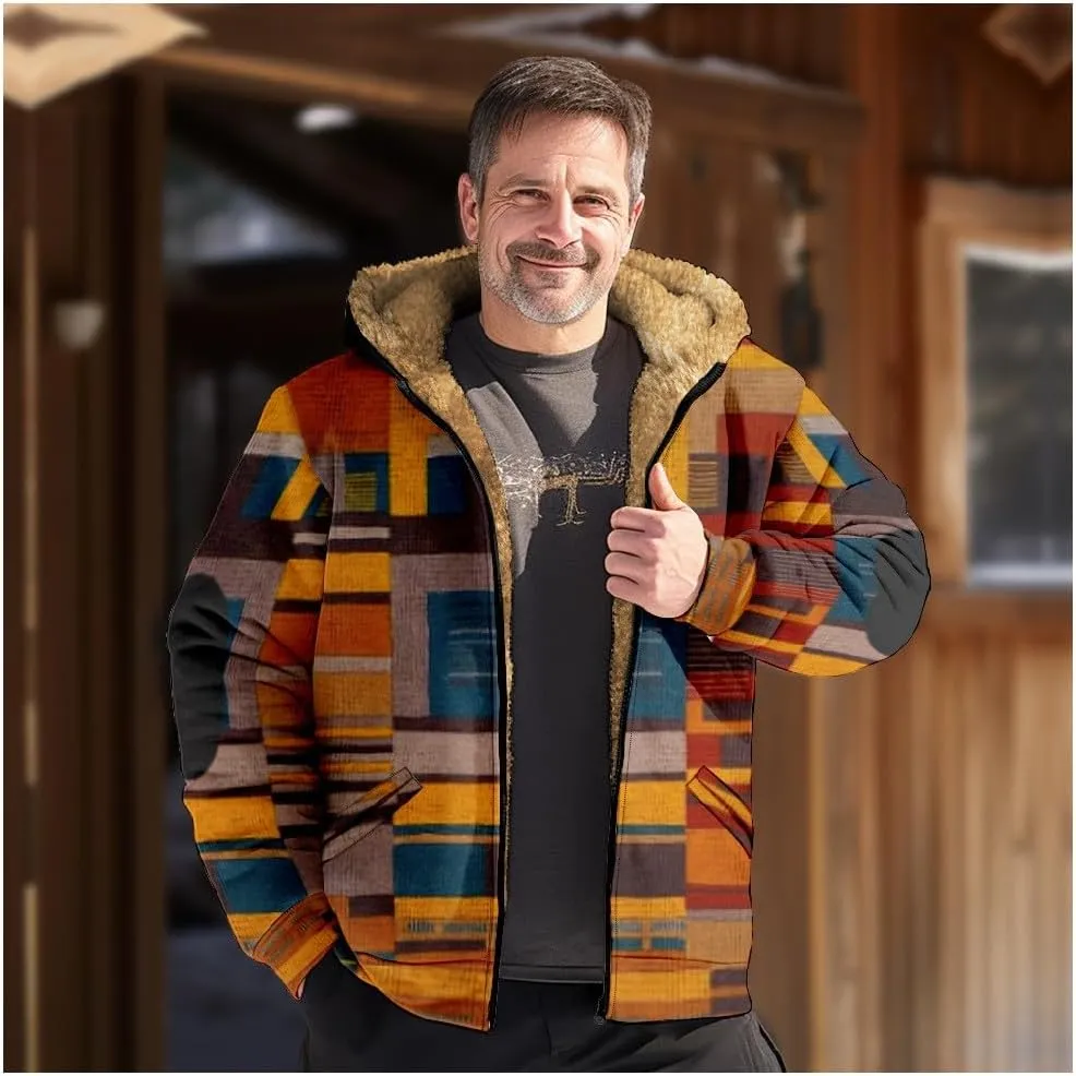 Gentle Casual Novelty Coats Long Sleeve Zipper Hooded Comfortable Fit Coat Outerwear Coats for Men