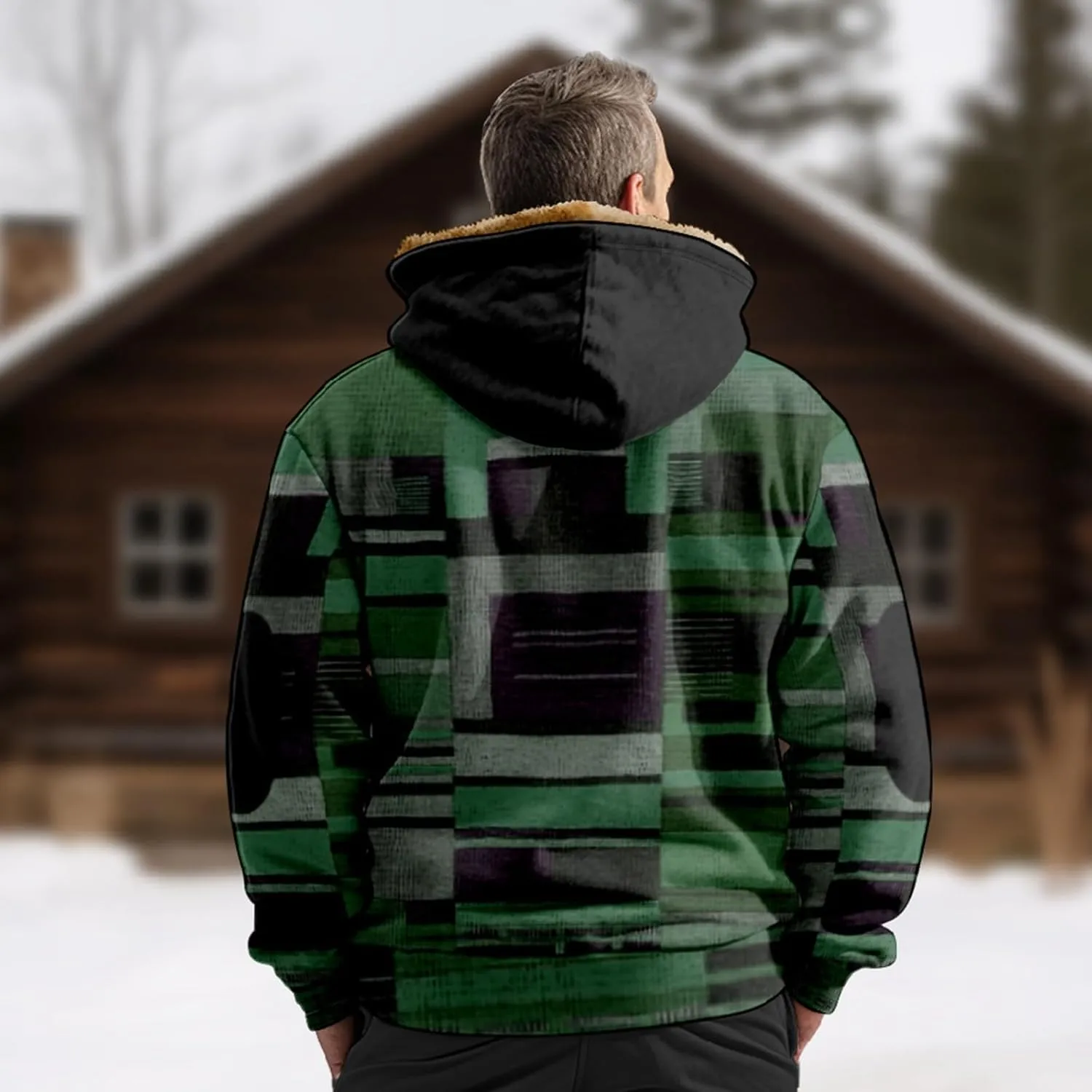 Gentle Casual Novelty Coats Long Sleeve Zipper Hooded Comfortable Fit Coat Outerwear Coats for Men