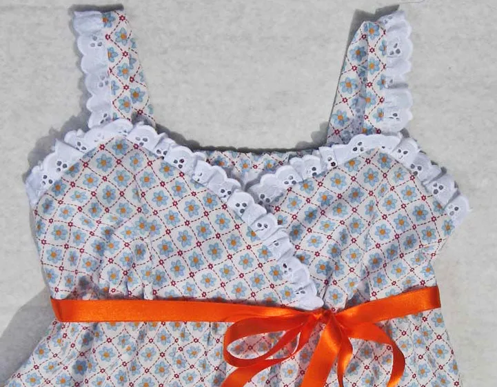 Girls sundress pdf sewing pattern Little Cup Cake Dress sizes 1 - 10 years with 2 versions