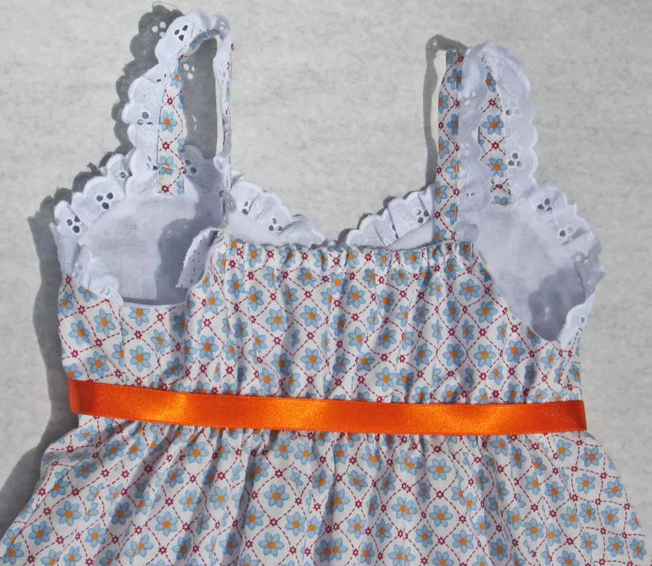 Girls sundress pdf sewing pattern Little Cup Cake Dress sizes 1 - 10 years with 2 versions