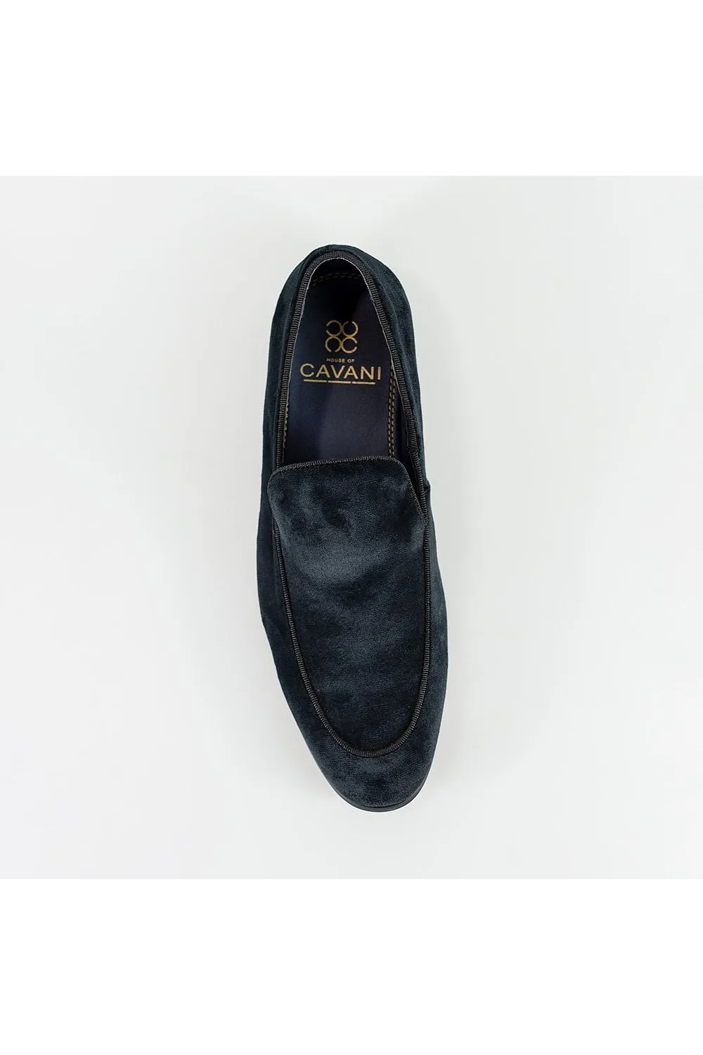 HOUSE OF CAVANI Milan Black Velvet Loafers