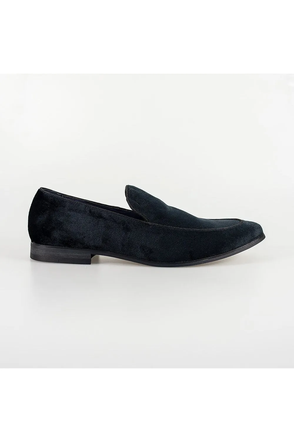 HOUSE OF CAVANI Milan Black Velvet Loafers