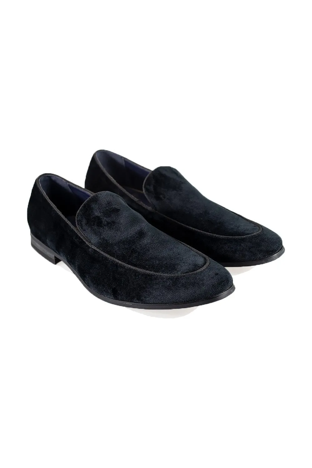 HOUSE OF CAVANI Milan Black Velvet Loafers