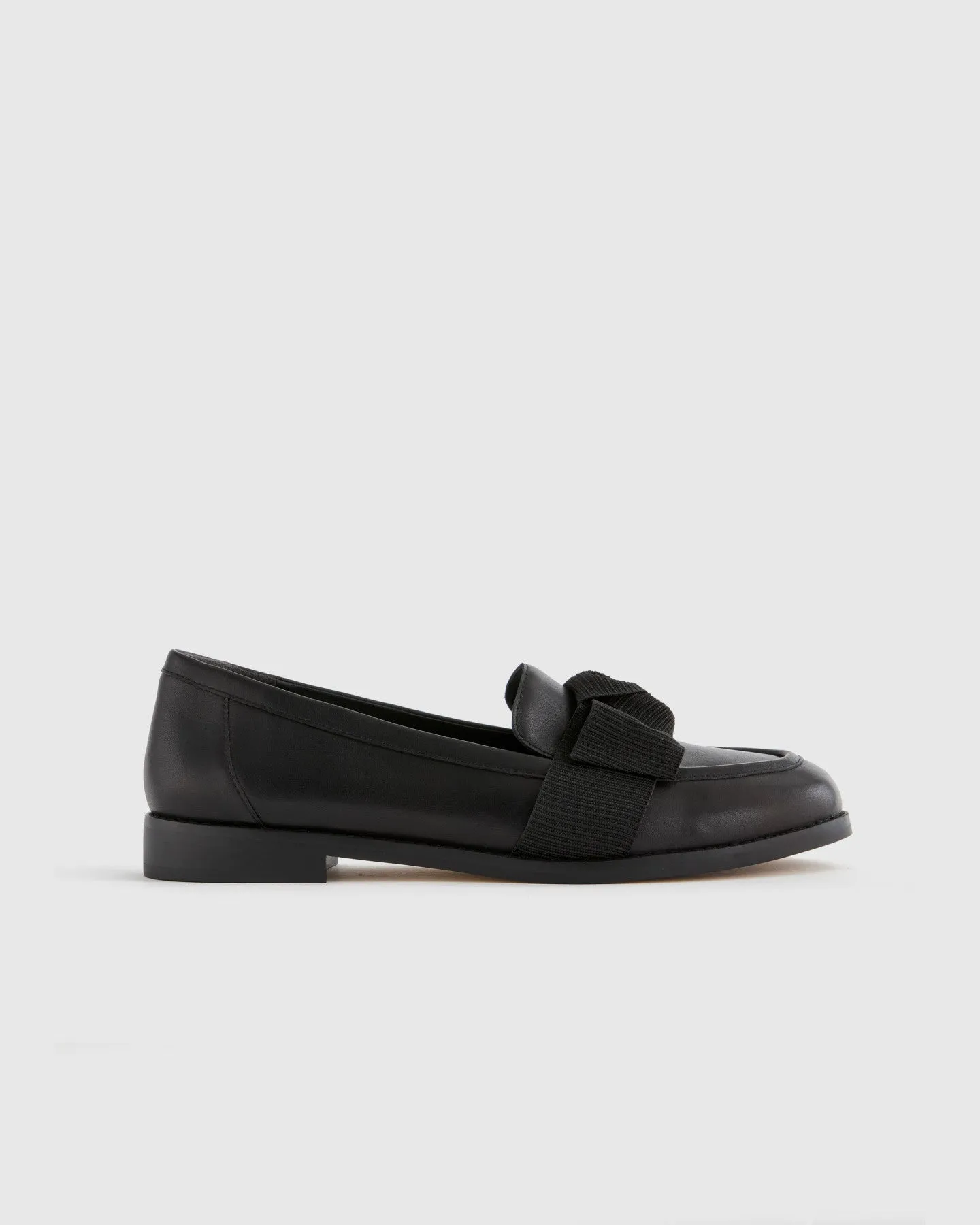 Italian Leather Bow Penny Loafer