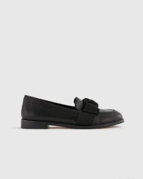 Italian Leather Bow Penny Loafer