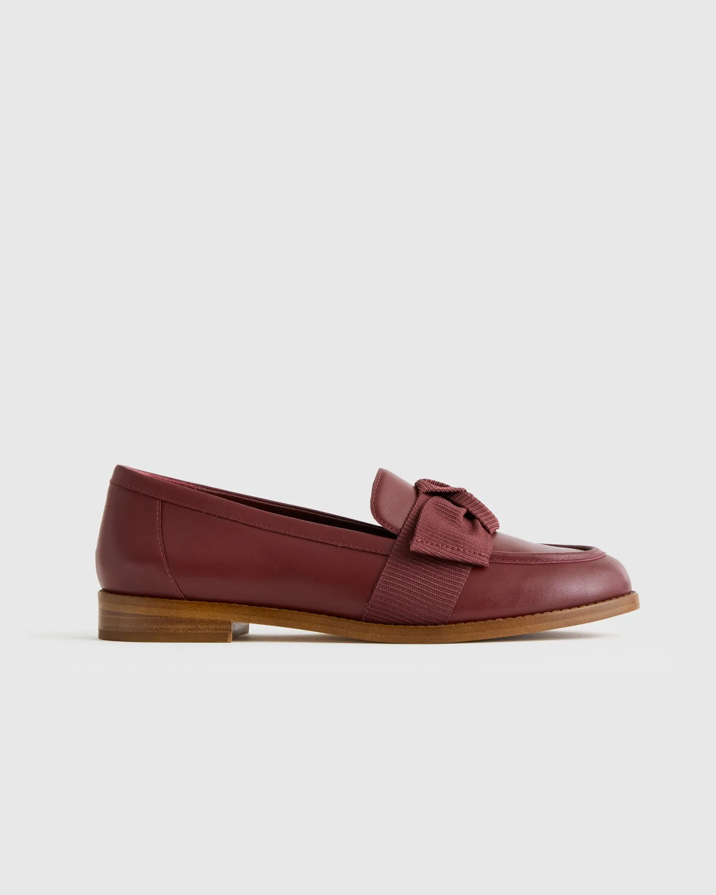 Italian Leather Bow Penny Loafer