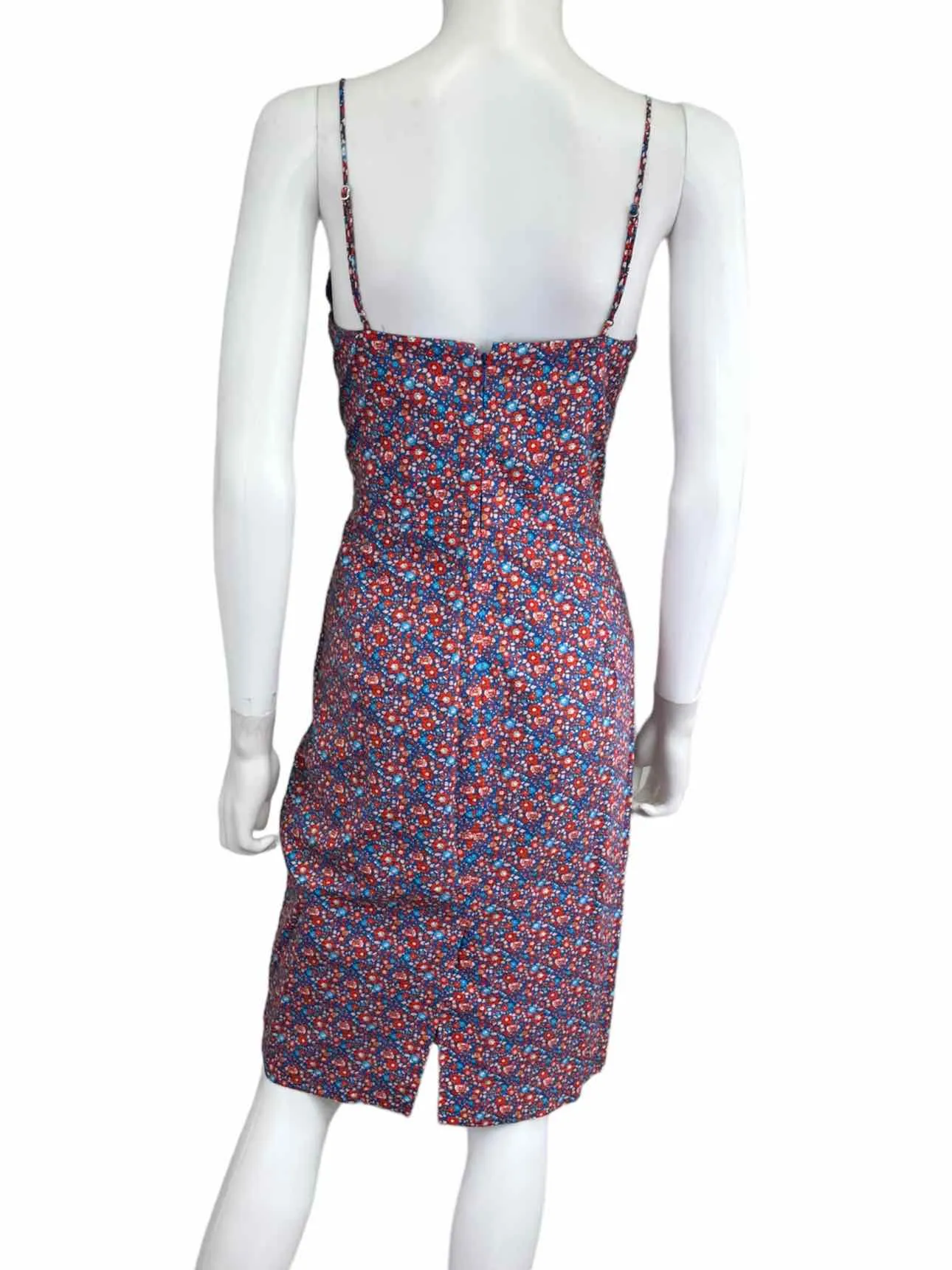 J. Crew Blue Floral Print Sundress Size 8