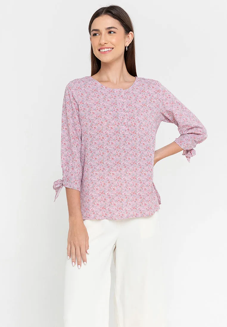 Krizia Button Down Quarter Sleeve Blouse Top