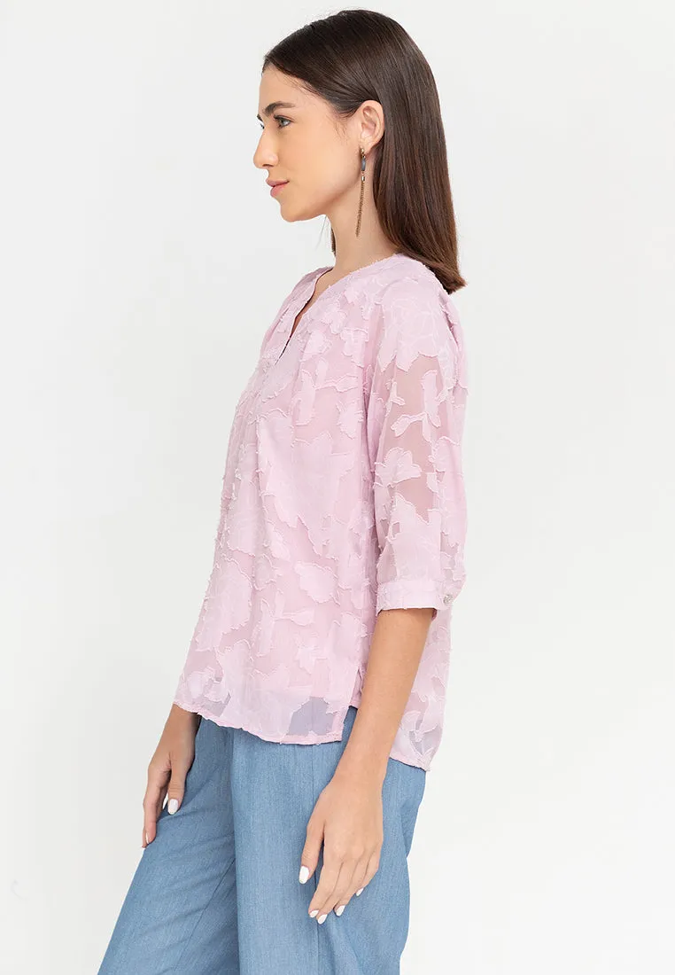 Krizia Special Fabric V-Neck  Blouse Top