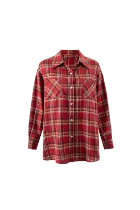 ‘Lauren’ Casual Collar Plaid Shirt