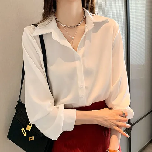 Lily – Casual Long Sleeve Chiffon Blouse