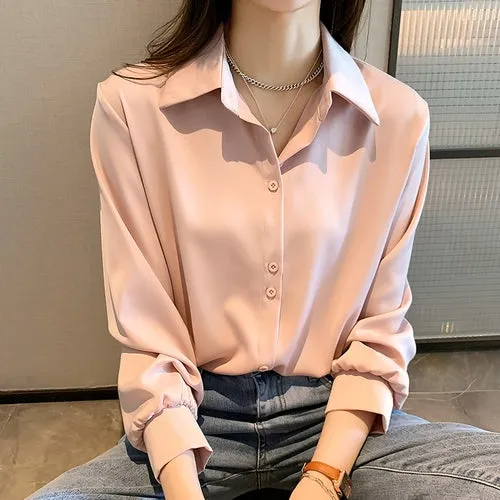 Lily – Casual Long Sleeve Chiffon Blouse