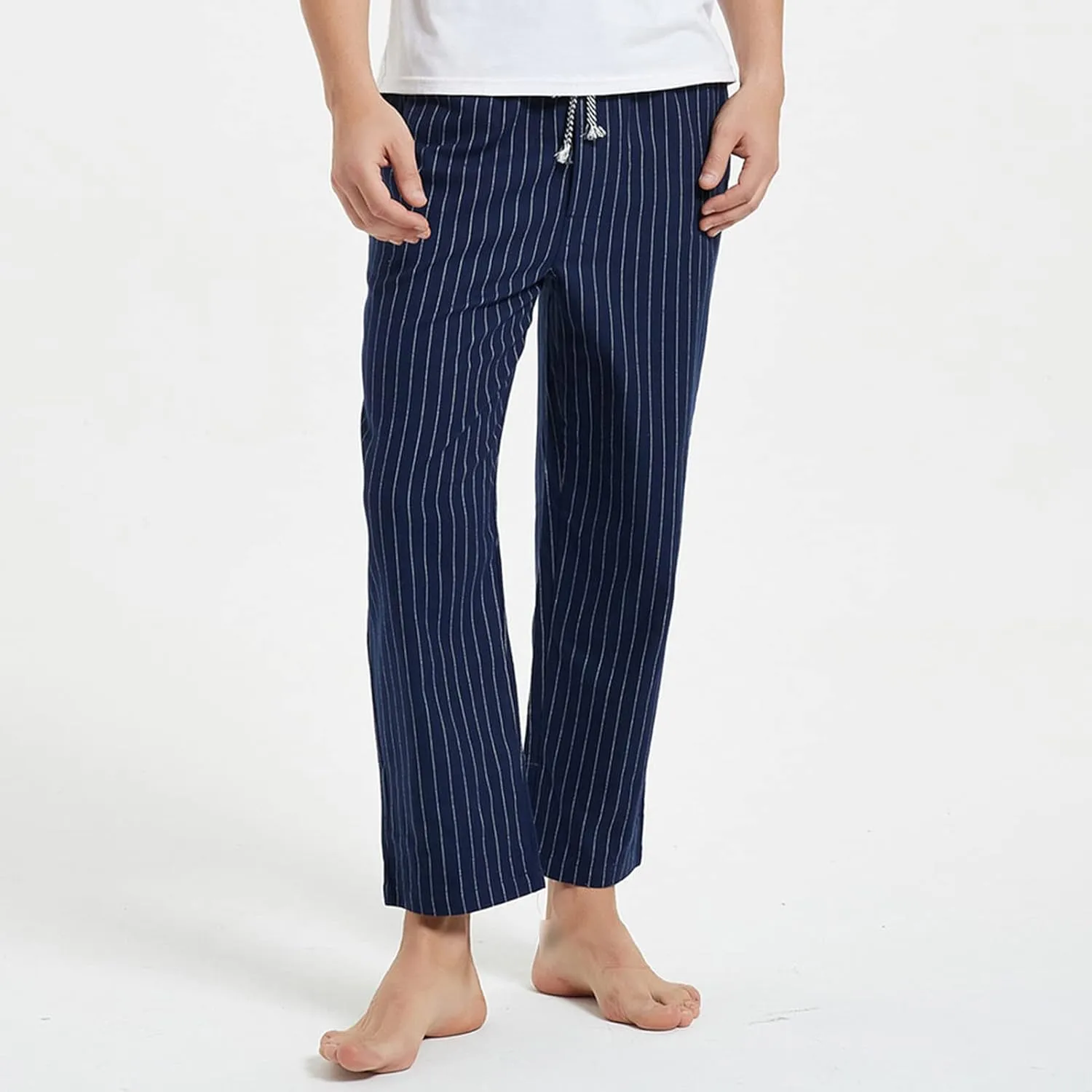Men's Comfy Soft Plaid Comfy Sleep Lounge Pants Pajama Pants Fleece Drawstring Pj Bottoms with Pockets