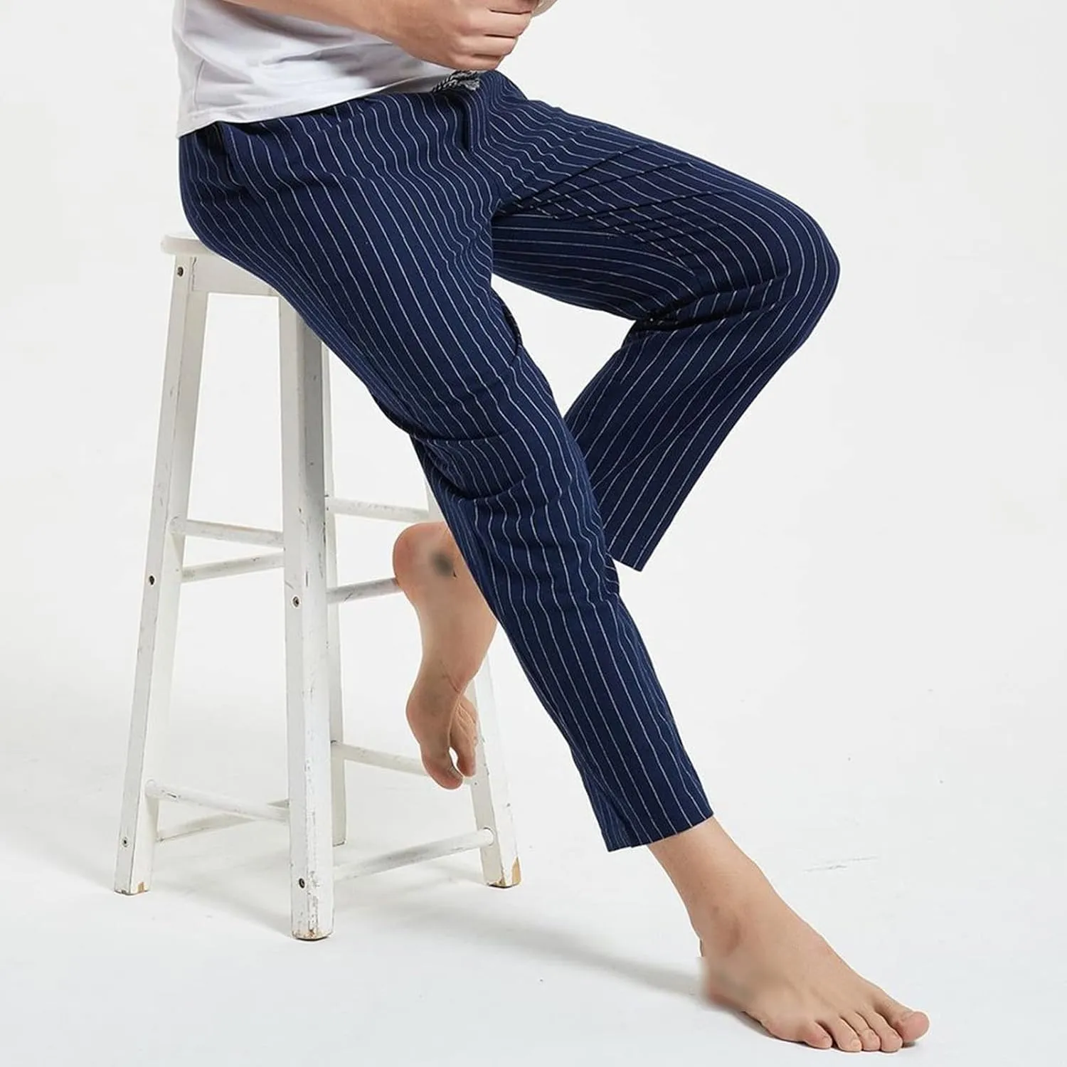 Men's Comfy Soft Plaid Comfy Sleep Lounge Pants Pajama Pants Fleece Drawstring Pj Bottoms with Pockets
