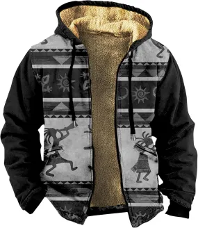 Men's Fashion Novelty Sweatshirts Long Sleeve Zipper Hooded Comfortable Coat Jacket for Men