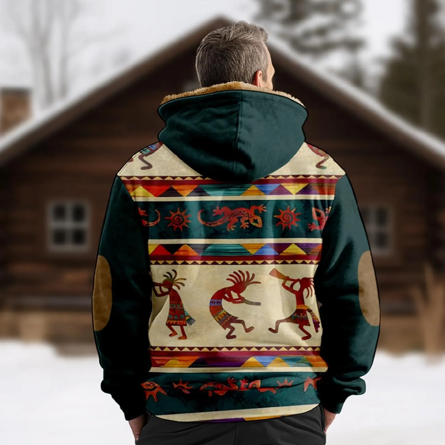 Men's Fashion Novelty Sweatshirts Long Sleeve Zipper Hooded Comfortable Coat Jacket for Men