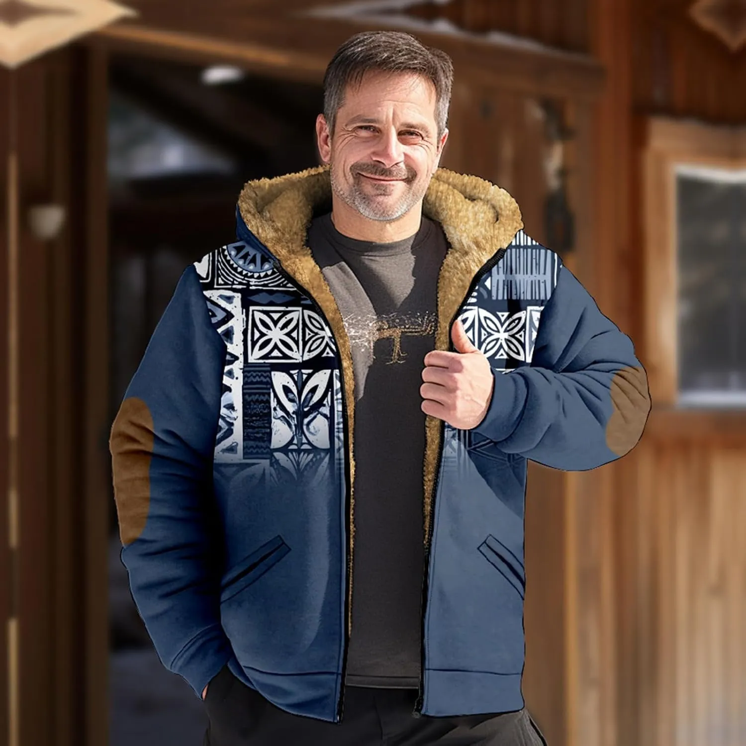 Mens Lightweight Jacket Coats Long Sleeve Zipper Hooded Comfortable Coat Novelty Sweatshirts for Men