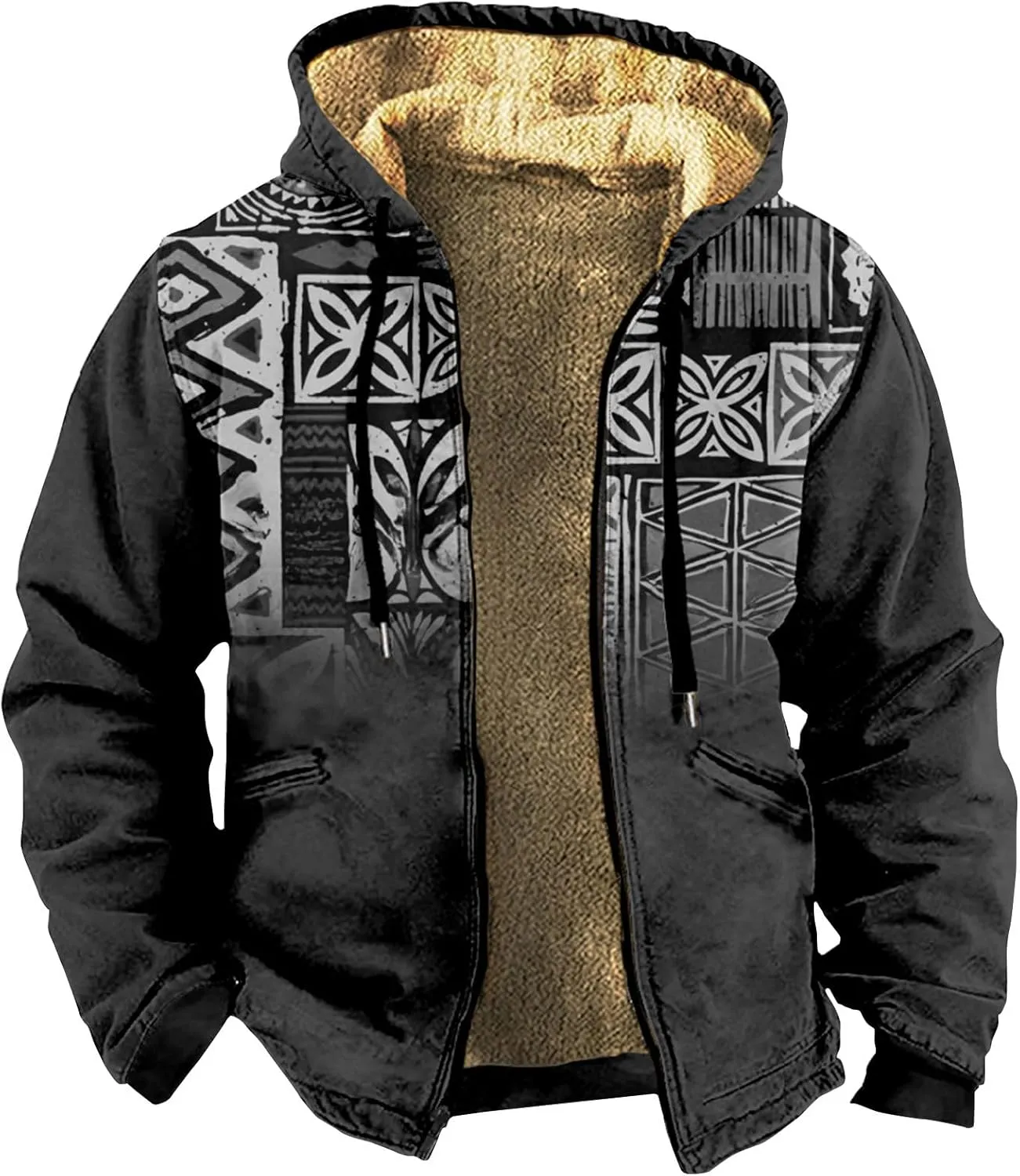 Mens Lightweight Jacket Coats Long Sleeve Zipper Hooded Comfortable Coat Novelty Sweatshirts for Men