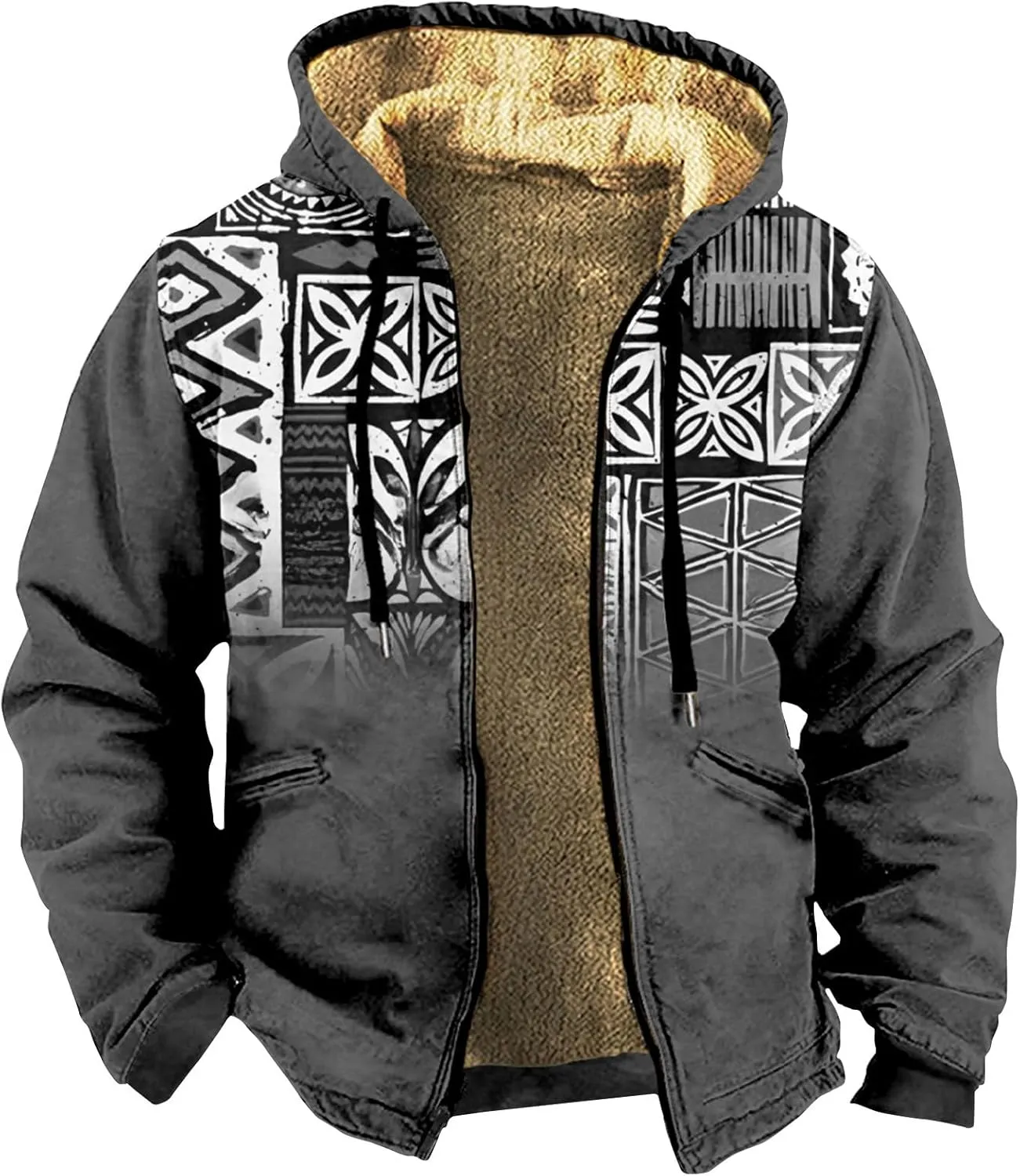 Mens Lightweight Jacket Coats Long Sleeve Zipper Hooded Comfortable Coat Novelty Sweatshirts for Men