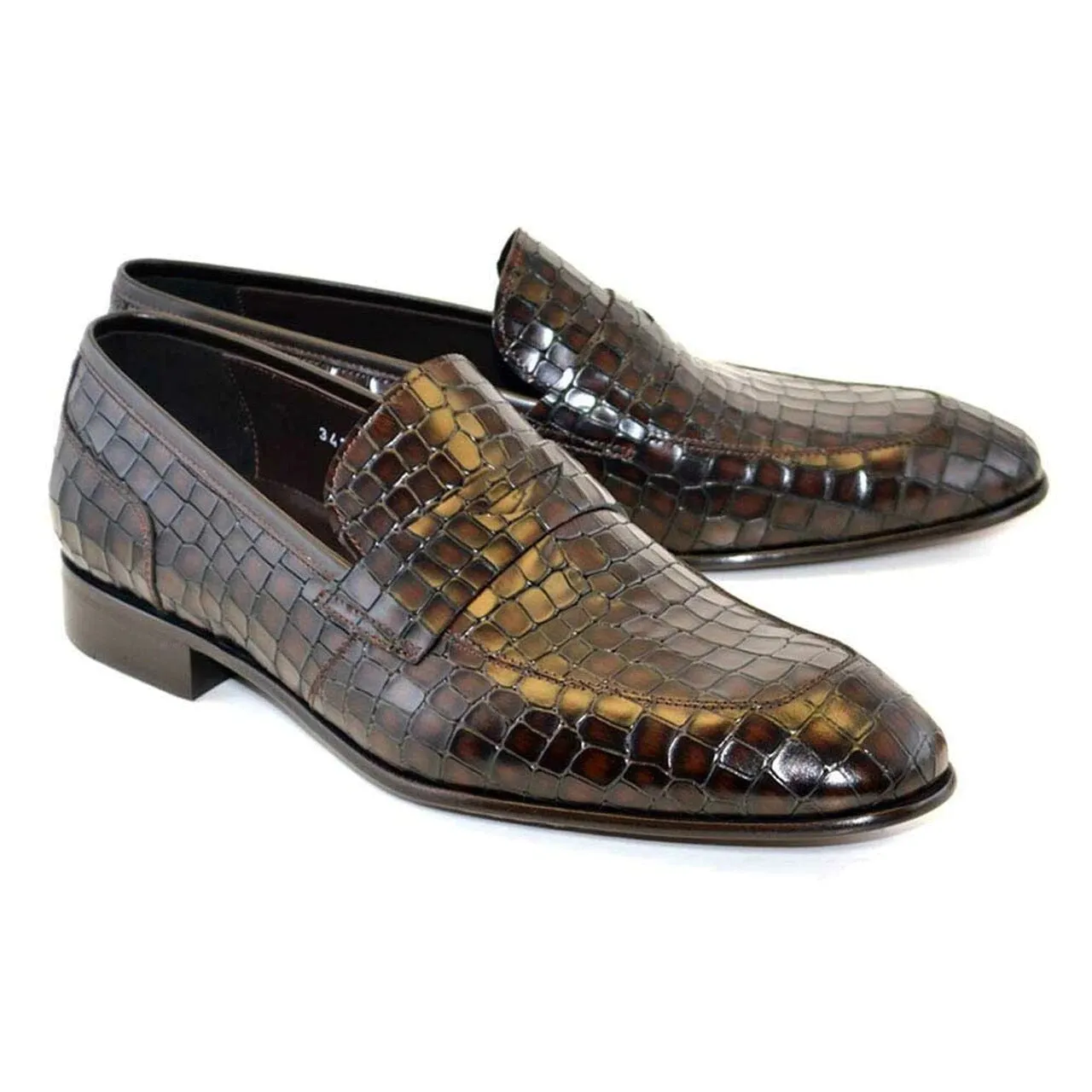 Men's penny loafers Retro slip on casual workwear dress shoes