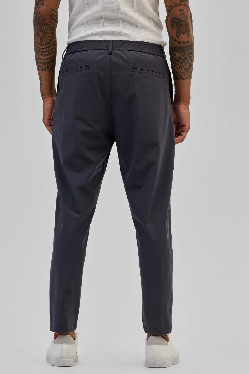 Navy Regular Fit Stretch Chinos