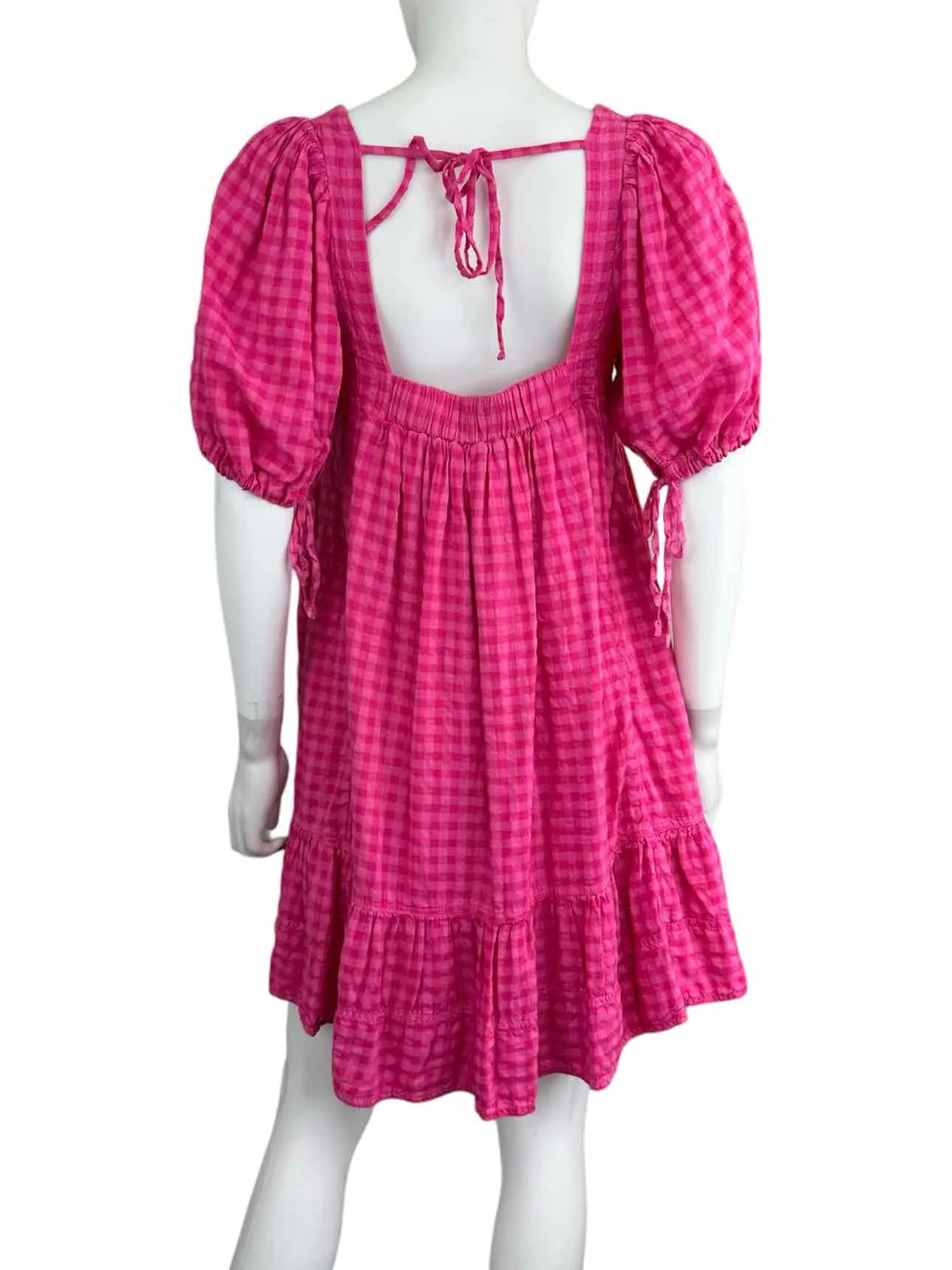 pilcro by Anthropologie NWT Pink Gingham Check Dress Size S