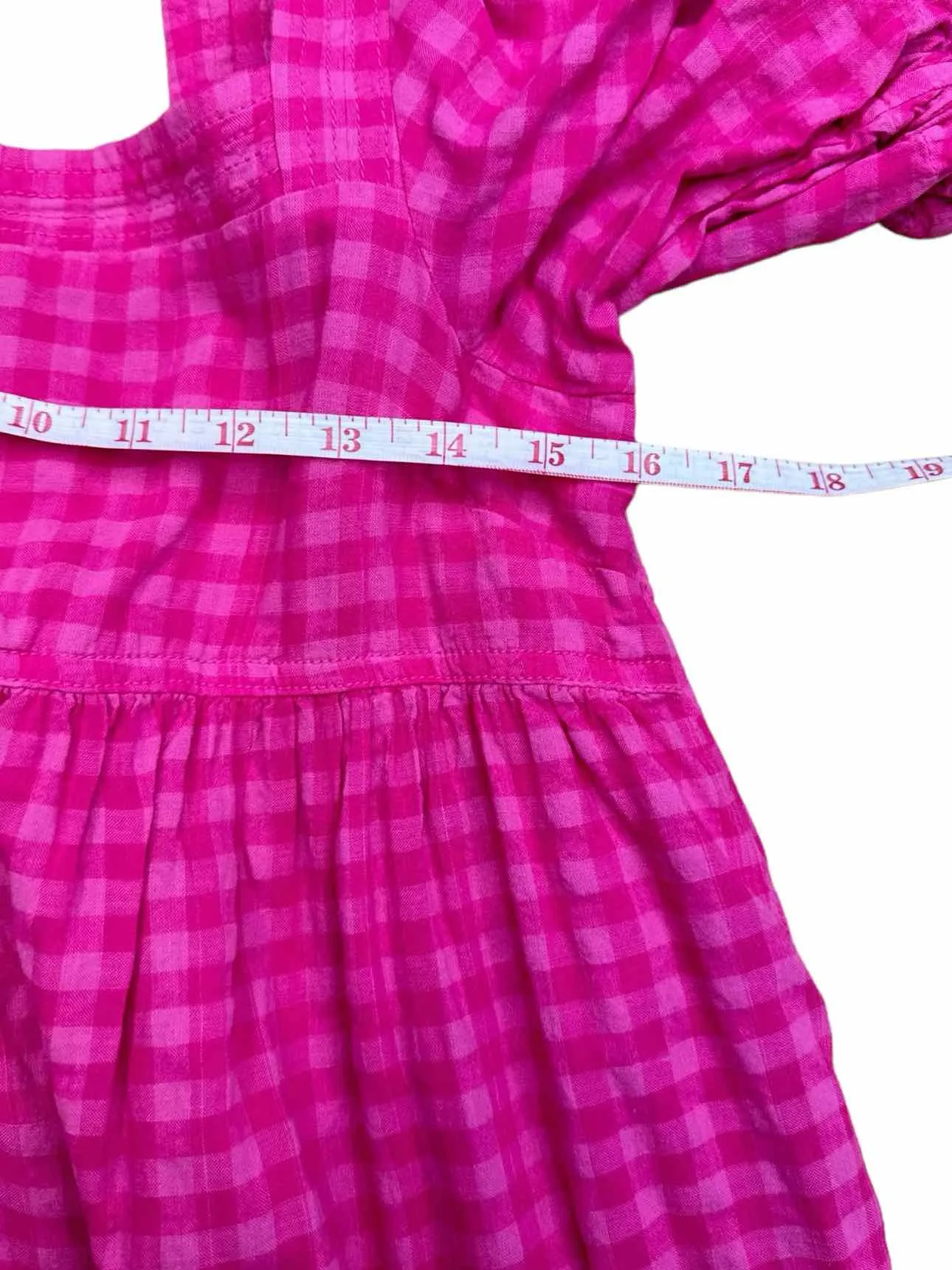 pilcro by Anthropologie NWT Pink Gingham Check Dress Size S