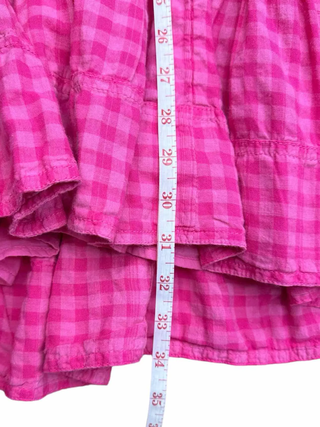 pilcro by Anthropologie NWT Pink Gingham Check Dress Size S