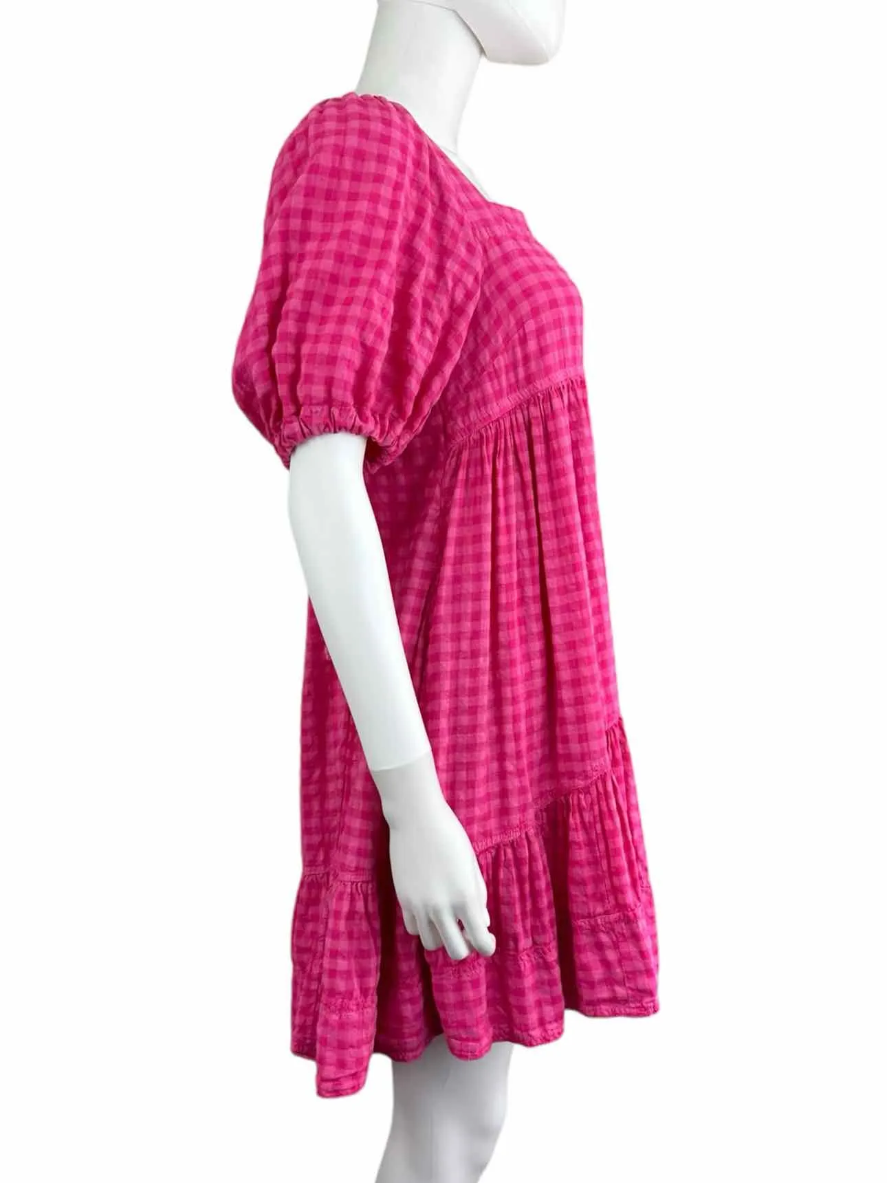 pilcro by Anthropologie NWT Pink Gingham Check Dress Size S